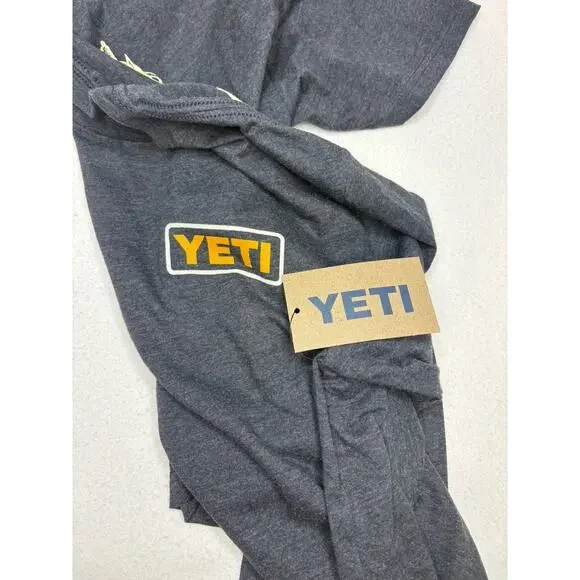 NWT Charcoal Gray Yeti Fly Fishing Ambassador Lure Size Large Tee Shirt - Picture 2 of 4